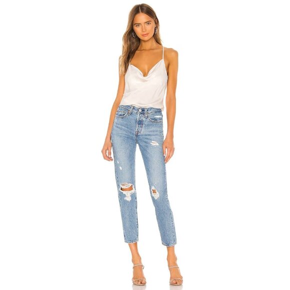 LEVI'S Wedgie Authentically Yours Tapered Slim Straight Ankle Jeans, Size 27 - Picture 1 of 16